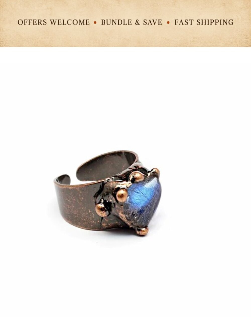 14K Gold Plated Open Cocktail Ring Natural Rose Quartz Turquoise Druzy Pearl
